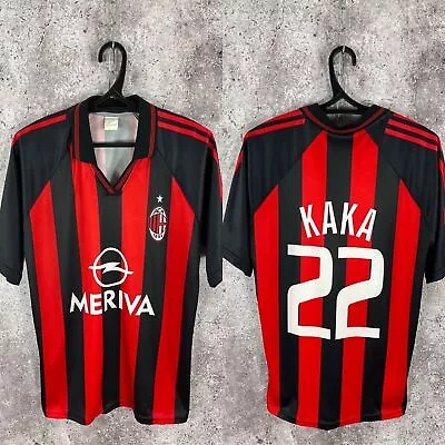 Milan “Kaka” #22 Vintage Soccer Jersey Polo T-Shirt Size XL • £37.32