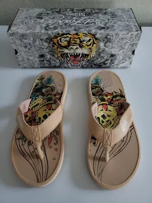 Ed Hardy Miami Flip Flop Men Size 10/ Sand • $24.95