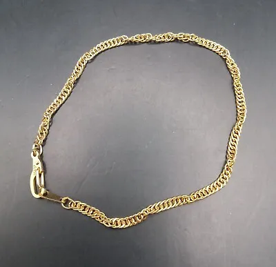 Vintage 14k Gold Plated Twisted Chain Bracelet  7.5  • $10