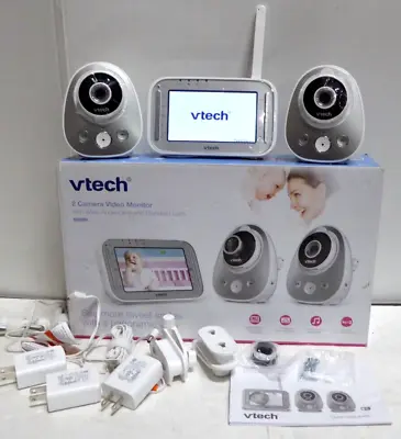 VTech VM342-2 Expandable Video Baby Monitor TWO CAMERAS Angle Lens • $29.99