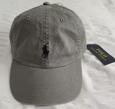 BNWT Polo Ralph Lauren Grey Classic Sport Cap - Adjustable/UNISEX/WITH QR CODE • £45