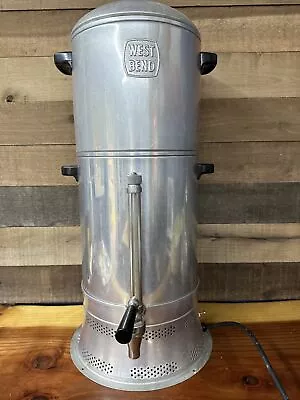 Vintage West Bend Chef Ware 48-Cup Chrome Coffee Maker Percolator Urn RARE 3648E • $110