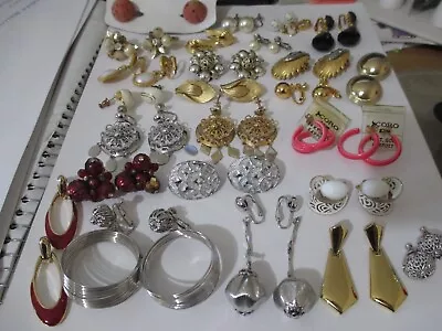 Vintage Costume Earring Jewelry Lot Signed • $79.99