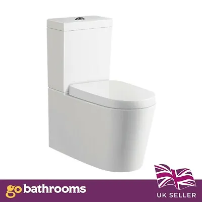 Toilet Modern Back To Wall Concealed Toilet Pan Modern WC Antibacterial Glaze • £256.47