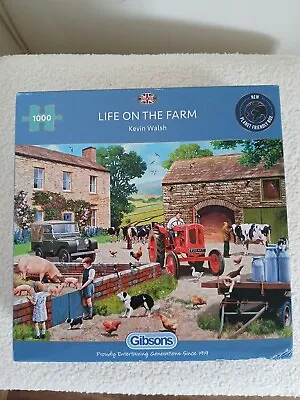 Gibsons 1000 Piece Jigsaw Puzzle. Life On The Farm. Unchecked. • £3.99