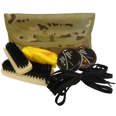 £13.95 • Buy WEB-TEX MILITARY BOOT CARE KIT Army Cadet Shoe Cleaning Black & Brown Polish MTP