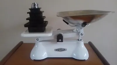 £145 • Buy Weylux Traditional Kitchen Scales & 10 Piece Metric Weight Set -made In England