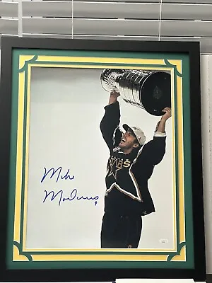 JSA Mike Modano Signed 16 X 20 Photo Framed Holding Cup HOF Dallas Stars • $264.95