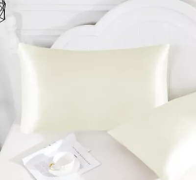 Satin Silk Pillowcase Set Of 2 Pack Super Soft Pillow Case With Envelope Closure • $0.99