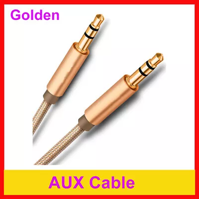 Car Aux Cord 1m Nylon Jack Audio Cable 3.5 Mm To 3.5mm Aux Cable Male To Male • $0.99