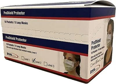 $59.95 • Buy Proshield Proctector Face Mask 5x10 (50 Masks) - Made In Japan