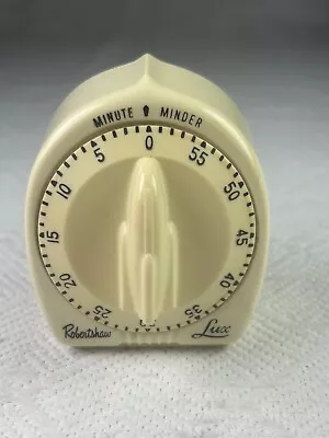 Vintage Robertshaw Lux Minute Minder Rocket Space Ship Knob Kitchen Timer WORKS • $12.55