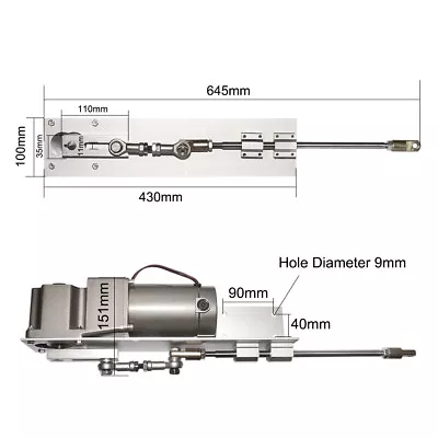 Reciprocating MotorDIY Cycle Motor 12V 24V 90V Stroke 50~160MM Big Torque 120W • $294.49