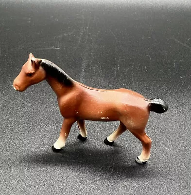 METAL MINIATURE BROWN HORSE Pony UNMARKED • $13.99