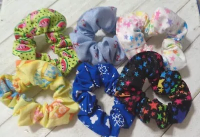 Handmade Scrunchies Hair Ties Stars Bandana Flip Flops Pink Yellow • $2