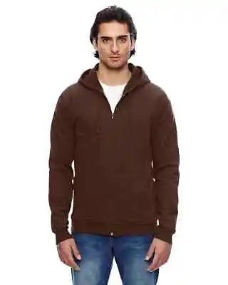 American Apparel Unisex California Fleece Zip Hoodie M BROWN • $12.99