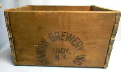 Sweet Vintage Stanton Beer Bottle Wood Crate Box Display Sign Troy New York • $199.99