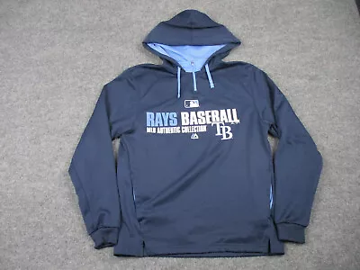 Tampa Bay Rays Hoodie Sweatshirt Adult M Blue Long Sleeve Pullover MLB Mens • $19.25
