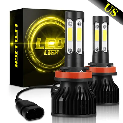 4-Side H11 H8 LED Headlight Super Bright Bulbs 6500K White Kit High Low Beam 2x • $17.99