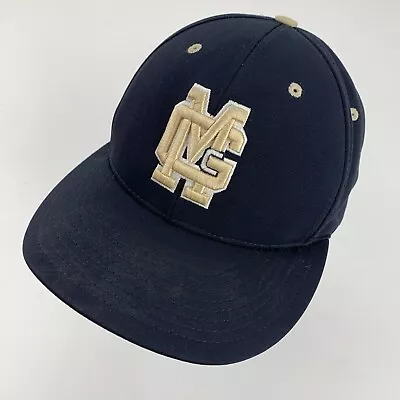 Unknown MG Logo Black Gold Ball Cap Hat Fitted S/M Baseball • £16.07