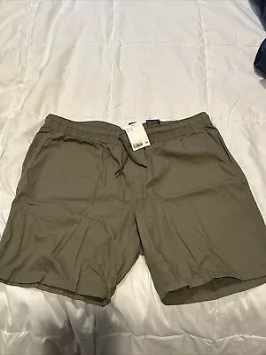 H&M Regular Fit Drawstring Olive Casual Cotton Shorts Men's Size M • $15.99