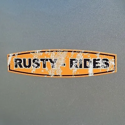 Distressed Rusty Rides Ratlook Retro Vinyl Sticker Decal For Car Bumper 155x40mm • $6.17