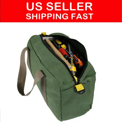 $10.59 • Buy 16  Canvas Portable Zipper Bag Small Hand Tool Pouch Tote Bag Organizer Storage