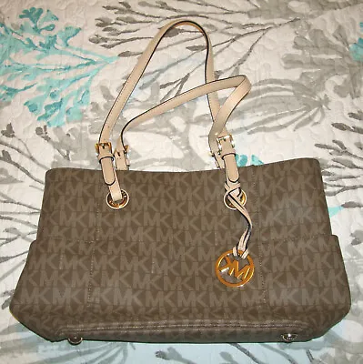 Michael Kors Jet Set Ew Signature Tote - Brown/acorn #30f6gttt4b • $29.95