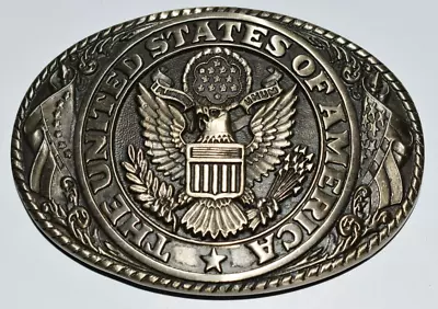 Solid Brass Tony Lama The United States Of America USA Belt Buckle • $29.97