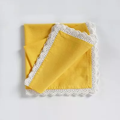 Cloth Napkins Dinner Vintage Lace Washable In Cotton Linen Fabric 6 Pack Prem... • $24.75