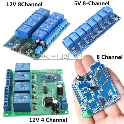 $8.46 • Buy 12V 4/8CH Bluetooth Android Relay Board Wireless Control Remote+Switch Module