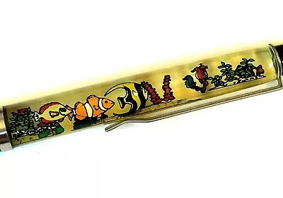 Tropical Fish Floaty Pen Moving Angel And Clown Fish Both Side Floating Vintage  • $23.99