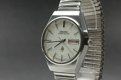 【N MINT】 Vintage SEIKO GRAND QUARTZ 4843-8050 Day Date Mens Watch From Japan 525 • $349.90
