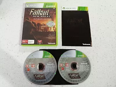 Fallout New Vegas ULTIMATE EDITION (Xbox 360) Complete 2 Disc Set All DLC Inc • $99.99