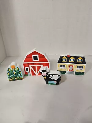 Melissa And Doug Block BarnHouse Cow& Field • $6.39