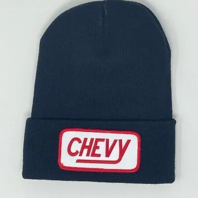 Chevy Truck Patch Unique Vintage Navy Blue Beanie • $27