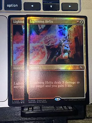 Lightning Helix X2 Mtg Murders At Karpov Manor Nm Foil Promo Pack • $5