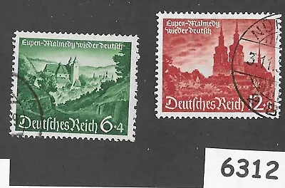 #6312     Stamp Set ScB174-175 / Third Reich Germany / 1940 Eupen & Malmedy WWII • $3.99