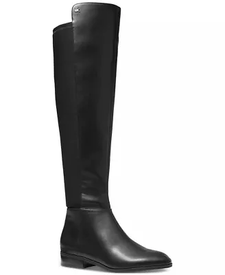 New! Michael Kors Women's Bromley Flat Riding Boots Black 7.5 M DD320 • $150