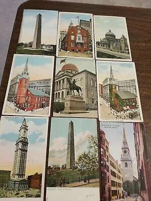 (86)Boston Mass. Postcards-all UND Into Linens[used] • $16