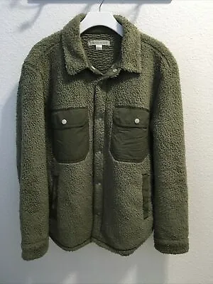 Outerknown Skyline Fleece Sherpa Men’s Jacket Army Green Size L • $49.99