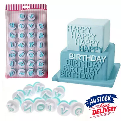 $9.99 • Buy Alphabet Number Cutter Cake Decorating Mold Icing Mould Set Letter Fondant