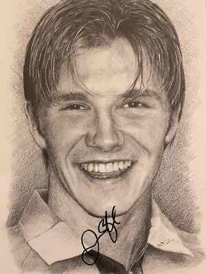 Signed David Beckham Manchester United Autograph Art Print England Real Madrid • £149.99