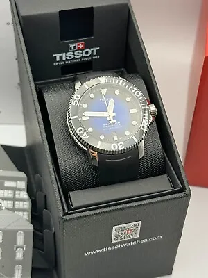 Tissot Seastar 1000 Powermatic 80 Black Blue Dial T120.407.17.041.00 Watch • £239