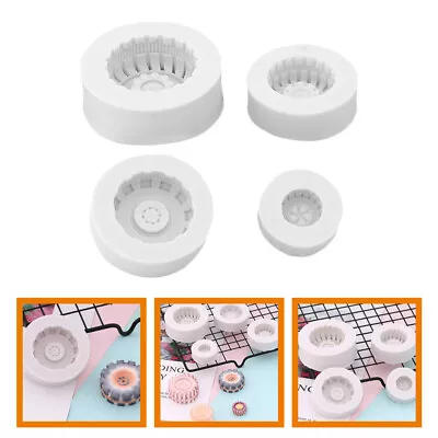  4 PCS Car Tire Candy Mold Truck Wheels Silicone Birthday Cake • £10.88