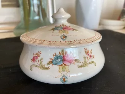 Antique Crown Devon - Fieldings - Antique Trinket Box Reg. 622805 Perth Pattern • $20