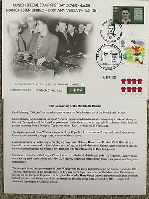 Manchester United Munich Air Disaster 50th Anniversary First Day Cover • £5.95