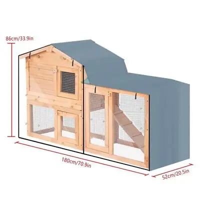 Outdoor Rabbit Hutch Cover (ONLY Cover) Bunny Poultry Cage Covers S/L • £23.82