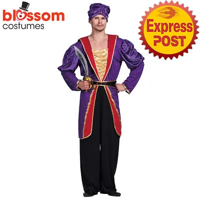 EY244 Maharaja Sultan Arabian Prince Shiek Aladdin Genie Book Week Mens Costume • $24.42