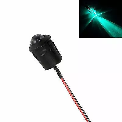 Green Prewired 10mm LED + Bezel Holder Light Lamp 12V • £2.59